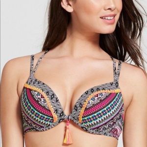 Shade & Shore Boho Pink Push Up Bikini Top